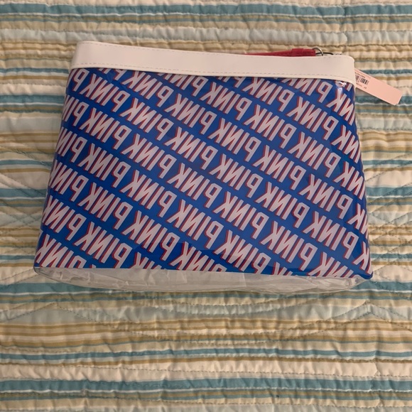PINK Victoria's Secret Handbags - SOLD PINK Americana Red, White & Blue Makeup bag